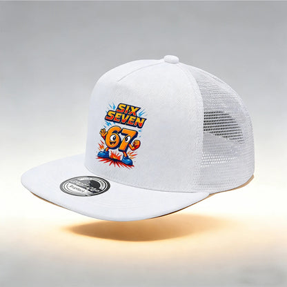 1/2PC Flat Brim Mesh Snapback Hat