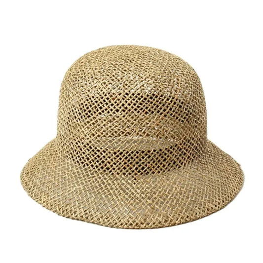 Promotional Price Classical Women Cloche Sun Hat Seagrass Beach Straw Hat