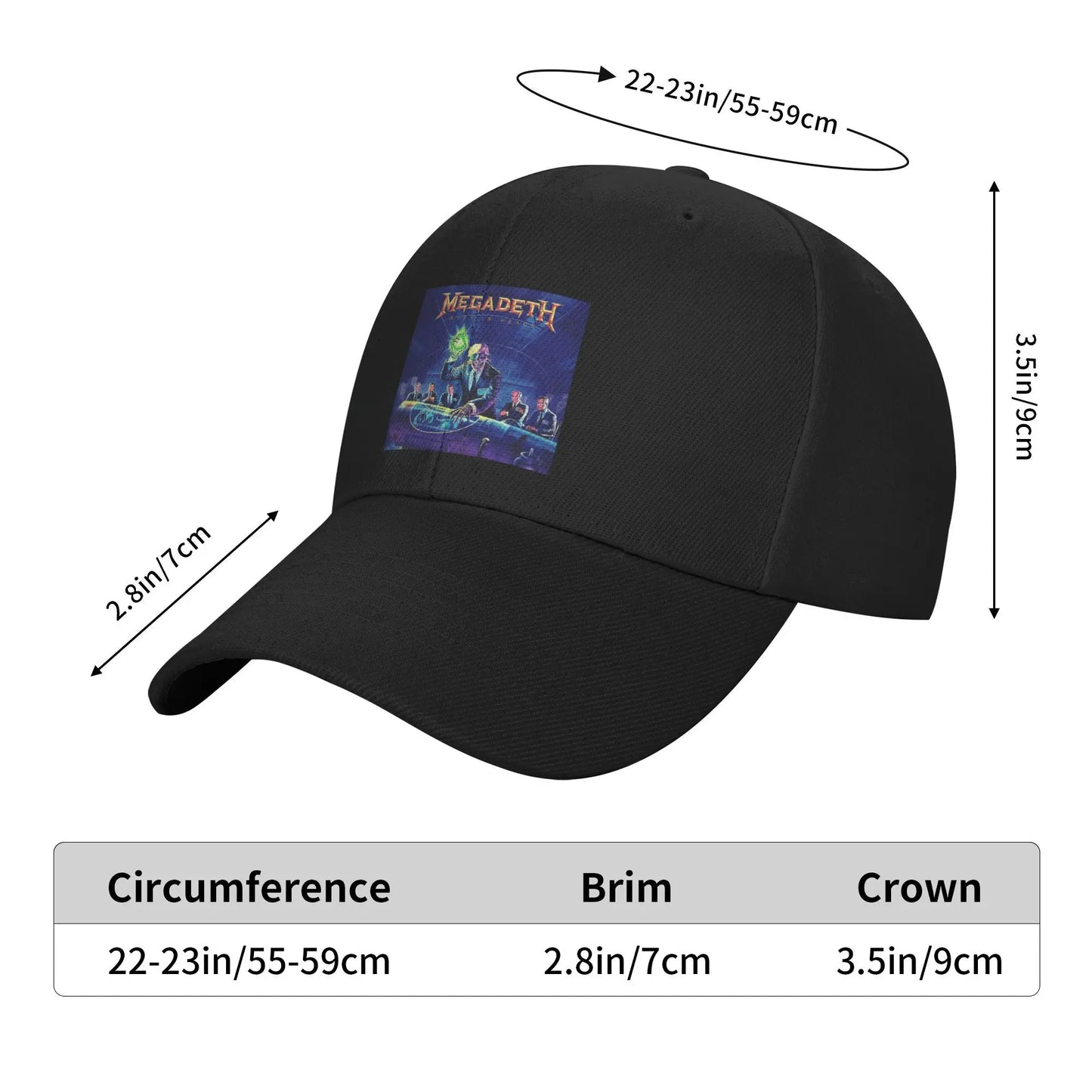 Unisex Baseball Hats Megadeth Rock Band Dave Mustaine Outdoor Streetwear Summer Sports