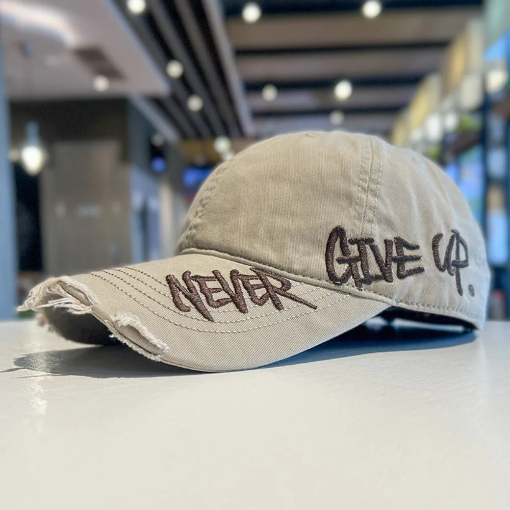 Trendy Washed Cotton Baseball Cap Adjustable