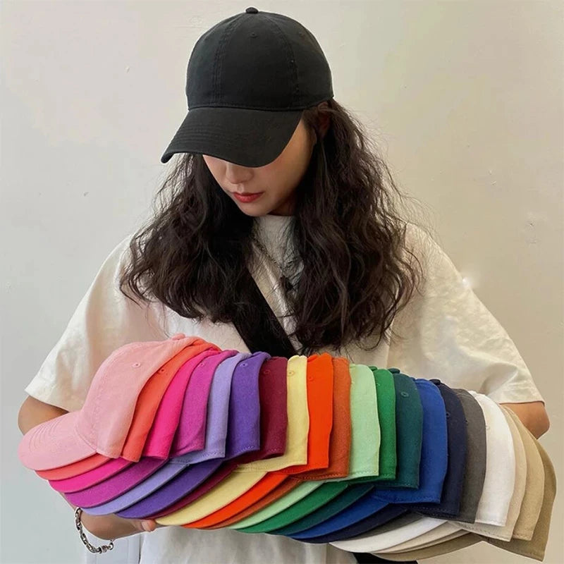 Summer Solid Color Women Sport Baseball Cap Unisex Baseball Caps Family