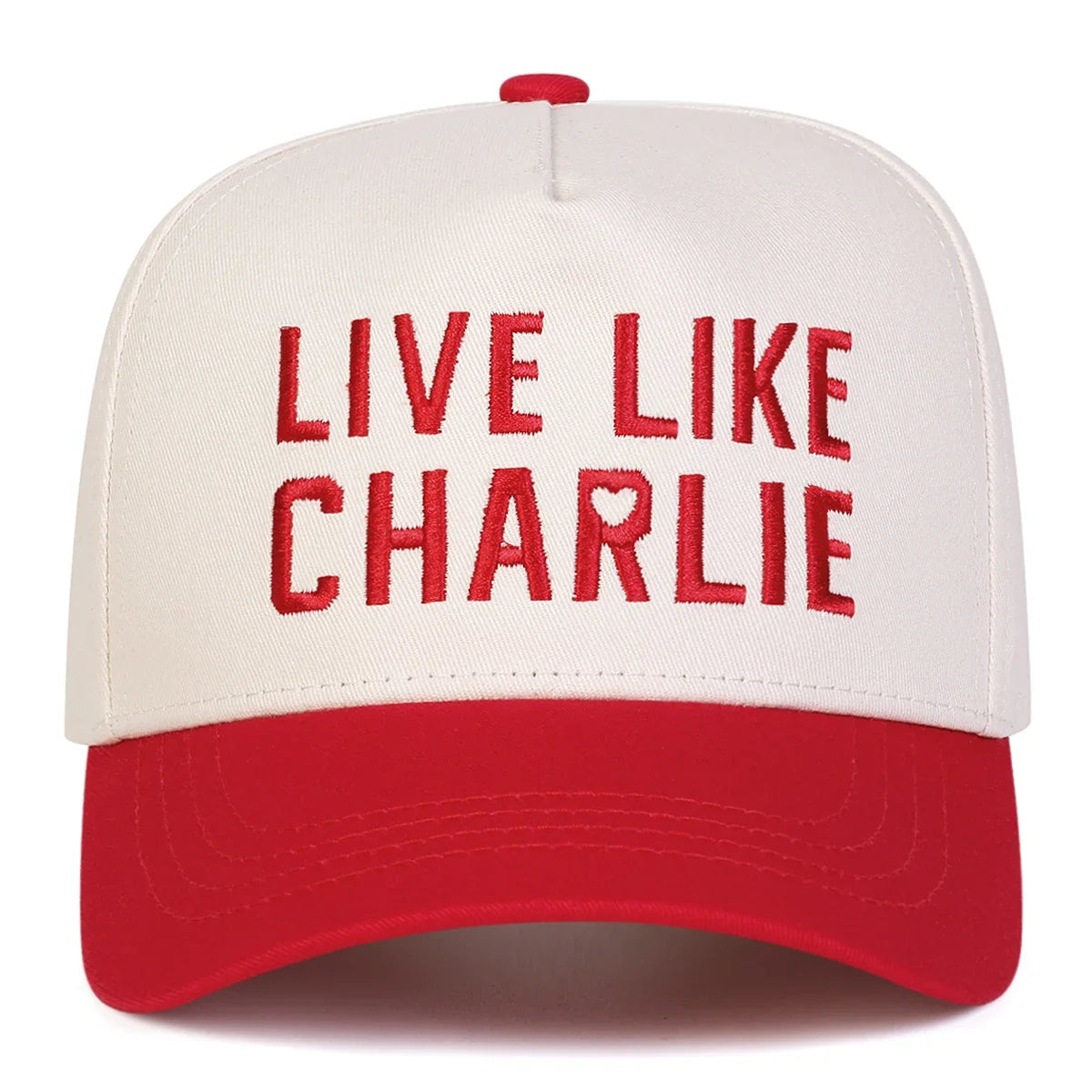 Unisex Live Like Charlie Letter Embroidery Baseball Caps Spring Autumn