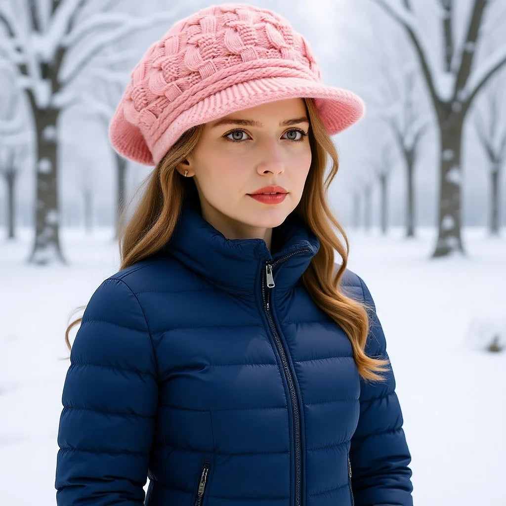 Fried Dough Twists Knit Hat Plush Thickened Warm Wool Hat