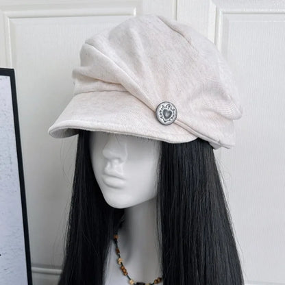 Korean Retro Pleated Design Cloudy Beret Japanese Girl