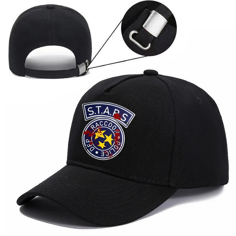 Umbrella Corporation Circular Baseball Cap resident Evils Biohazard Adjustable Hat Black Casual Sun Cap
