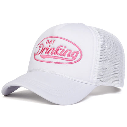 Unisex Day Drinking Letter Embroidery Baseball Net Caps Spring Summer