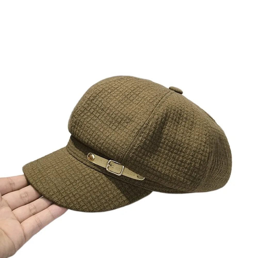 Casual Octagonal Newsboy Hat Accessories Retro Berets Caps