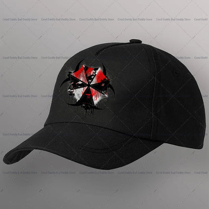 Umbrella Corporation Circular Baseball Cap resident Evils Biohazard Adjustable Hat Black Casual Sun Cap