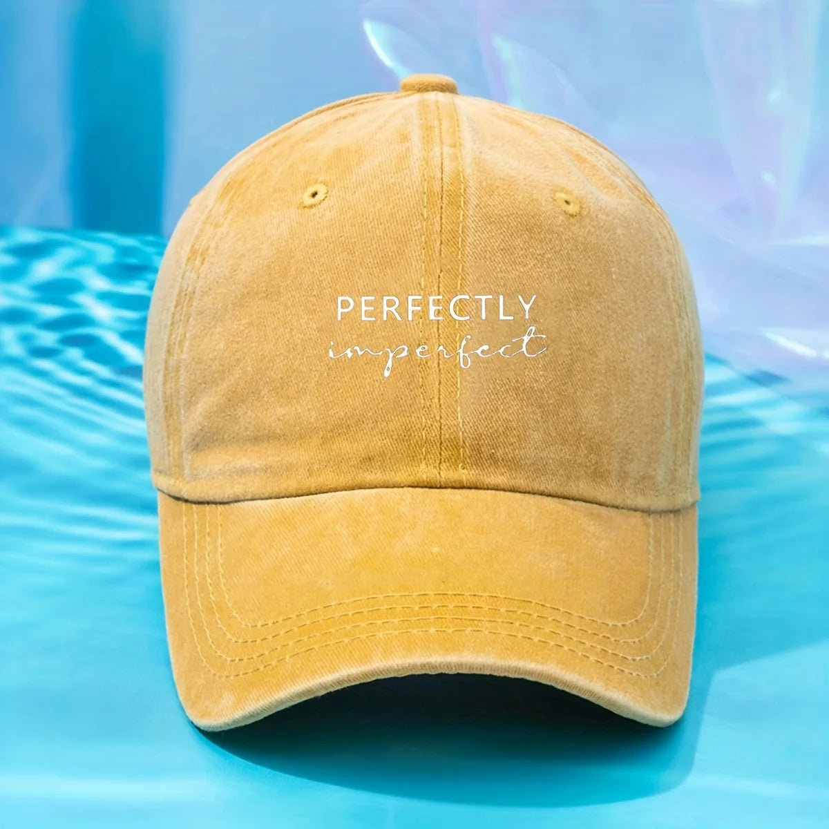 1pc Vintage "Perfectly Imperfect" Washed Baseball Cap