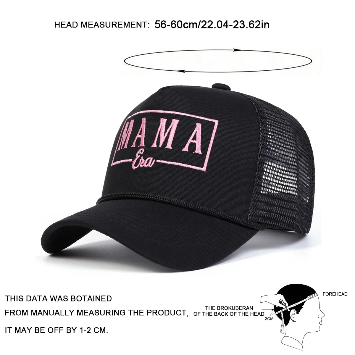 Unisex Mama Era Letter Embroidery Baseball Net Caps Spring Summer