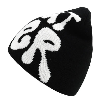 Y2K Letter Beanies Women Men Winter Autumn Warm Knit Hat