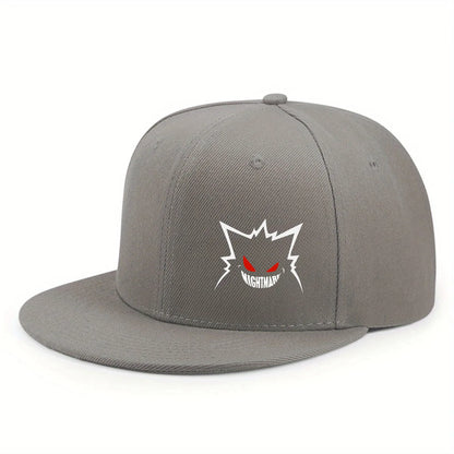 New Cute Expression Printed Flat brim Baseball Cap Outdoor Sports Event Casual Cap Hip Hop Street