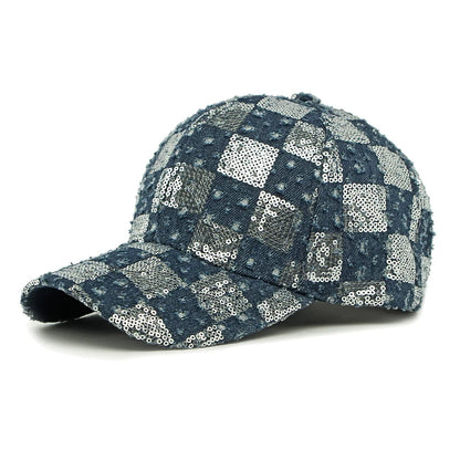 Sequined Ethnic Style Baseball Cap Women