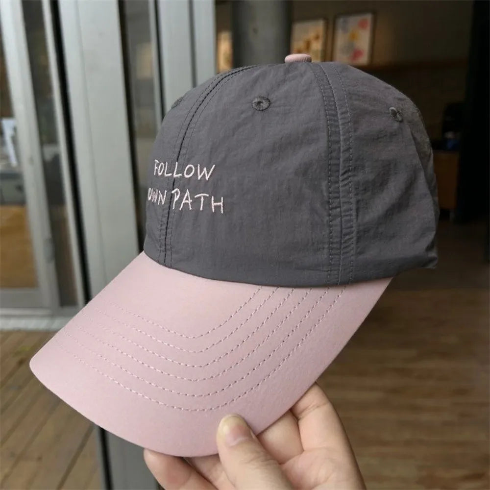Casual Lightweight Baseball Cap Embroidered Sun Protection Quick Dry Cap Adjustable Sunscreen Cap