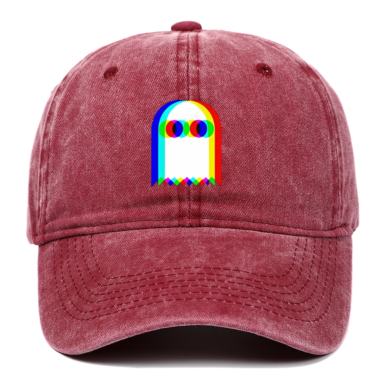 Colorful Ghost Print Baseball Cap Suitable for Daily Dressing Up and Halloween Parties