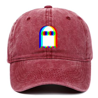 Colorful Ghost Print Baseball Cap Suitable for Daily Dressing Up and Halloween Parties