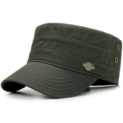 Small Iron Standard Flat Hat Spring Outdoor Travel Hat Men'S Cotton Shield Hat