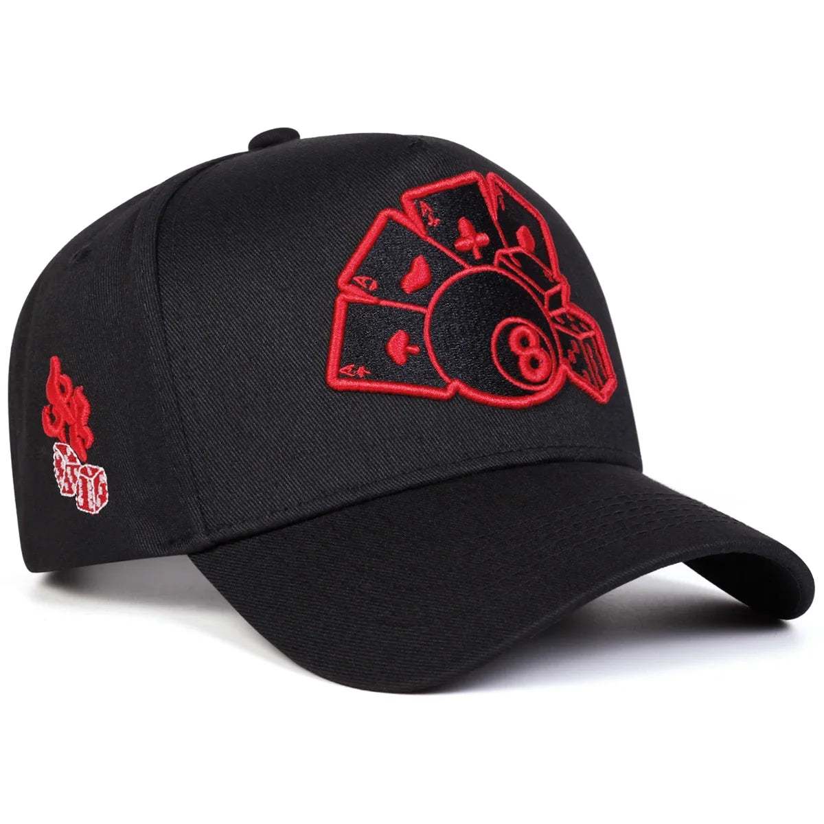 Unisex Poker Embroidery Baseball Caps Spring and Autumn