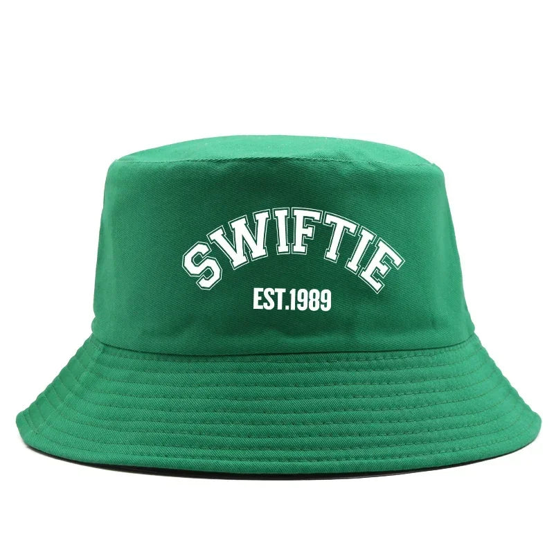 Wholesale Hot Sale Bucket Hat Print 1989 Summer Cotton Sun Beach Hat