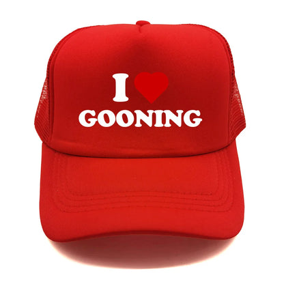 Funny I Love Gooning Baseball Caps Cool Summer Men Mesh