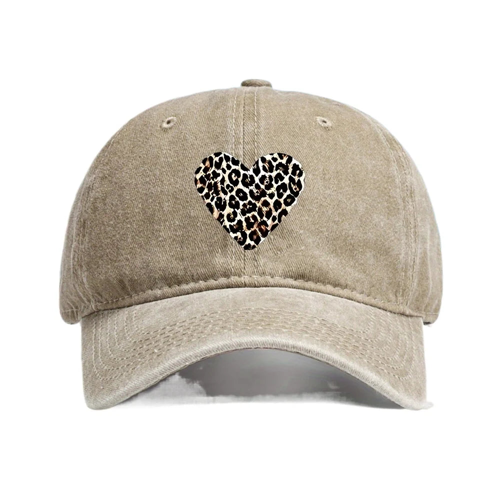 Washed Cotton Print Dad Cap Unisex Vintage Baseball Cap