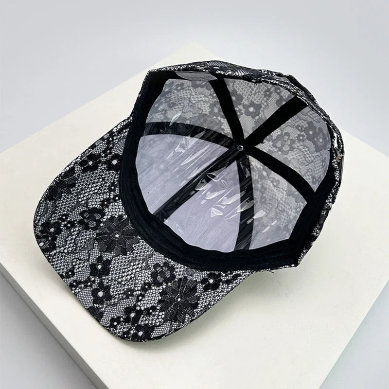 New Women Korean Lace Flower Baseball Hats