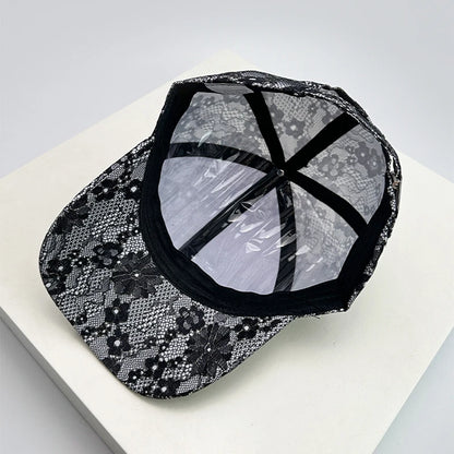 New Women Korean Lace Flower Baseball Hats