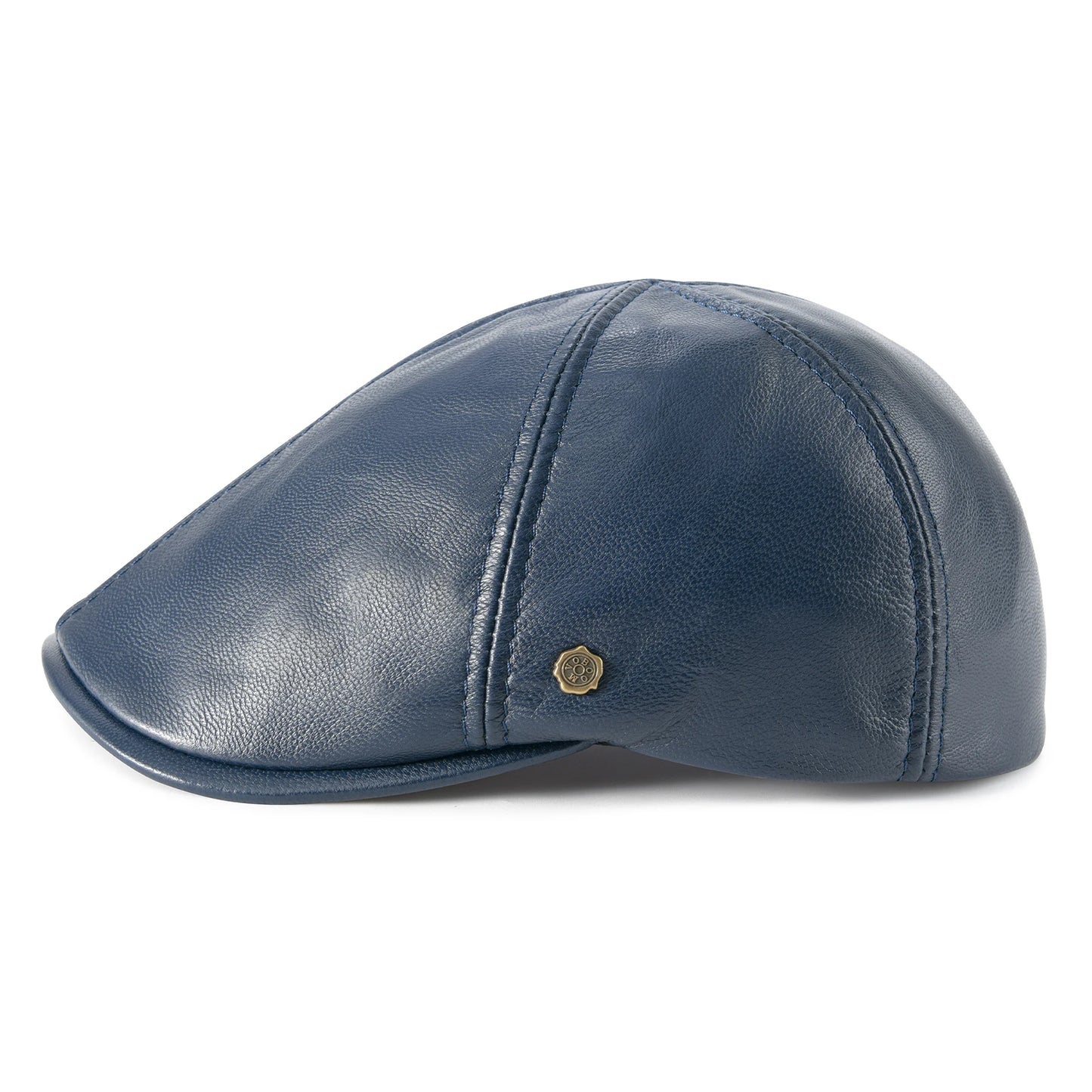 Lambskin Leather Ivy Newsboy Caps 6 Panel Cabbie Beret Hat