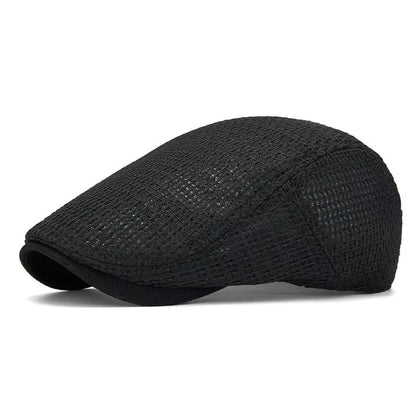 Summer Polyester Solid Newsboy Caps Flat Cap