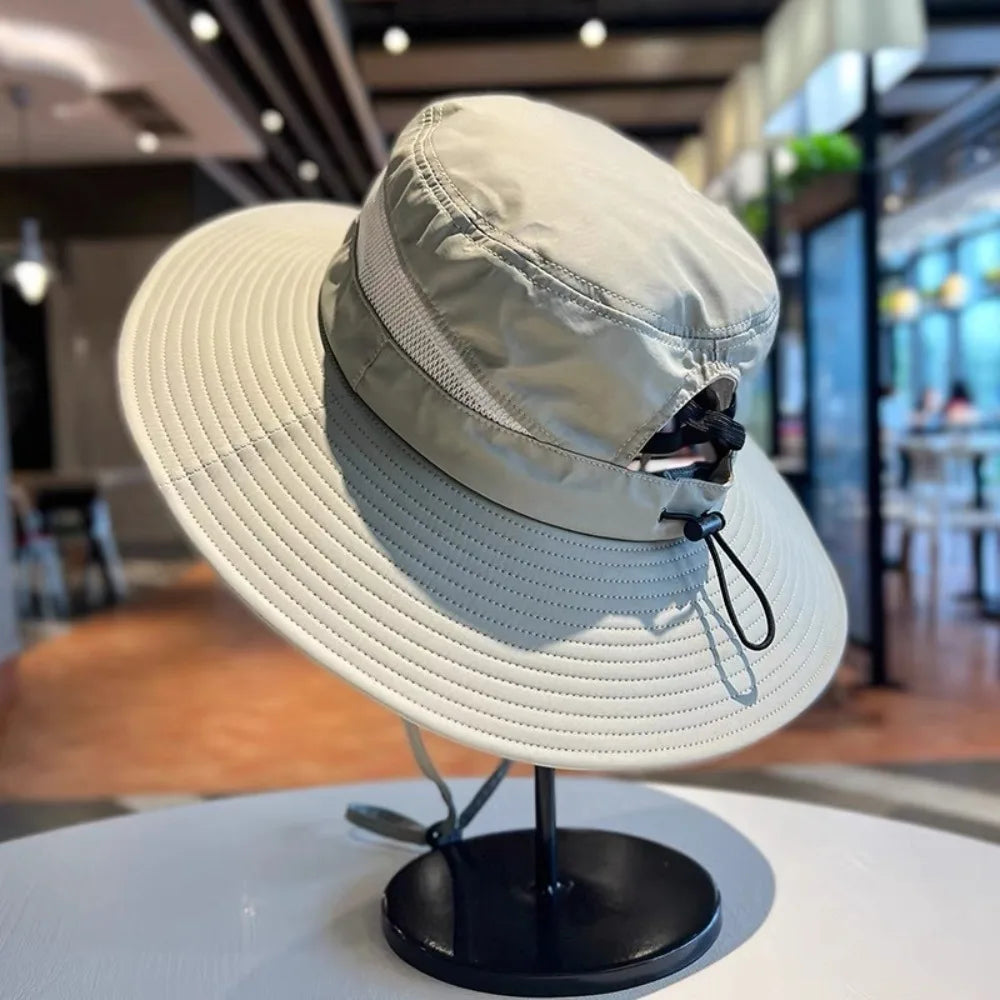 New Anti-Sun Bucket Hat Adjustable Anti-UV Beach Hat