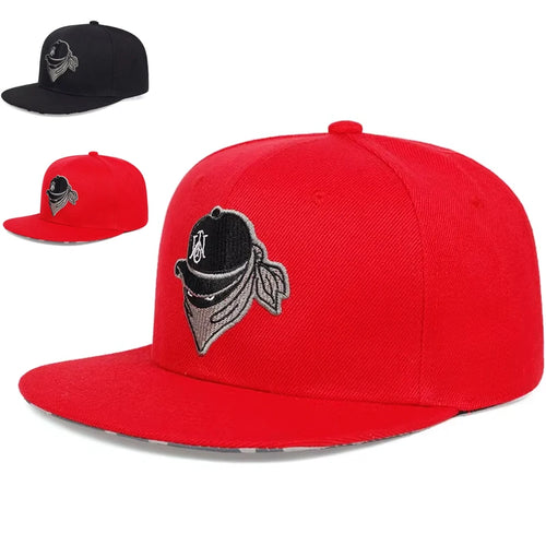 Unisex Masked Embroidery Hip-hop Hats Spring Autumn