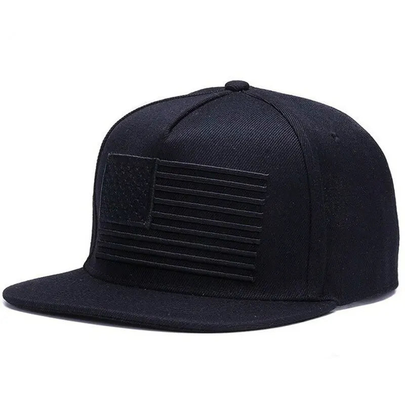 American Flag Embroidery Hip Hop Hats Outdoor Adjustable Casual Baseball Caps Sunscreen Hat