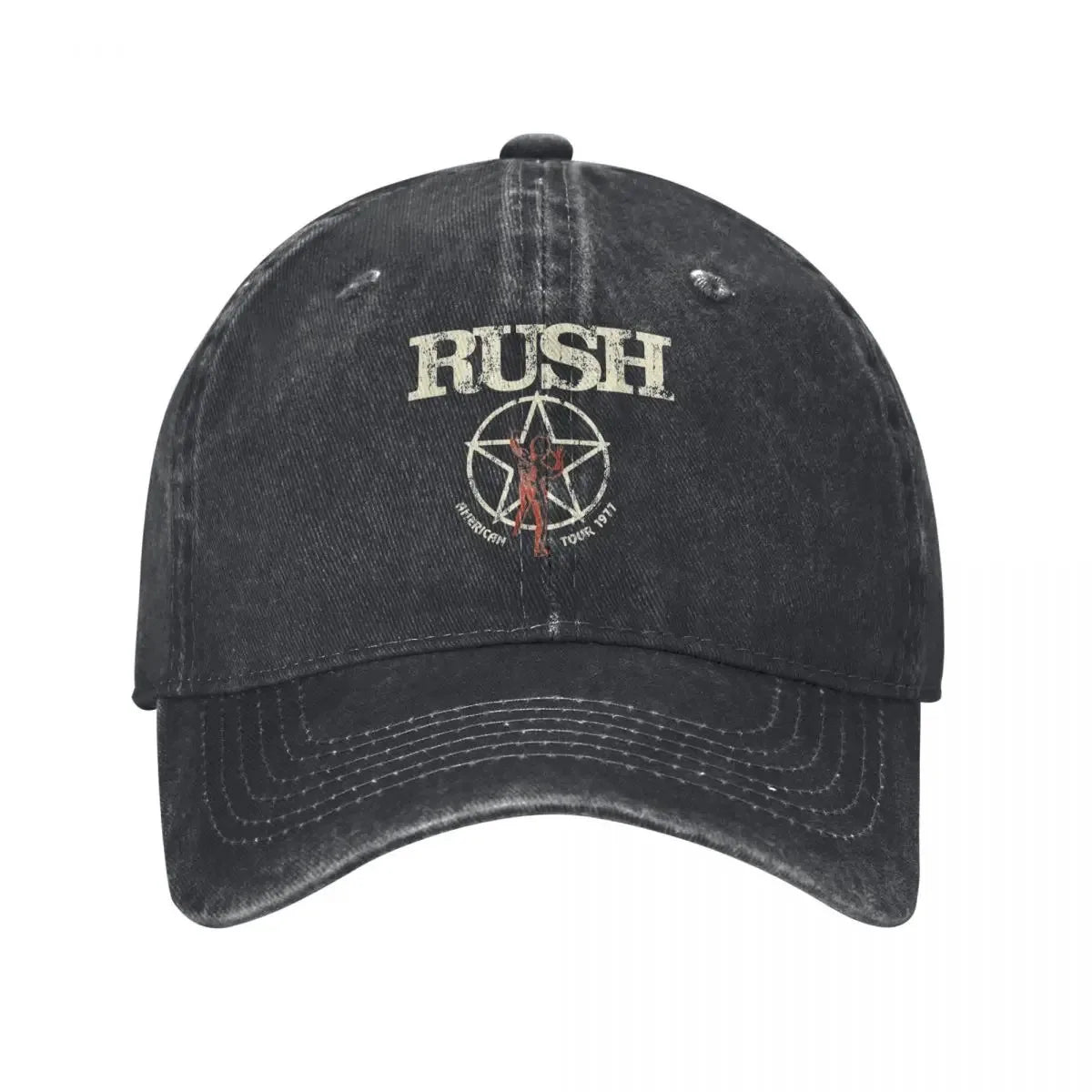 Rush Band Unisex Baseball Cap, Washed Cotton, Tattoo Design, Sports Style