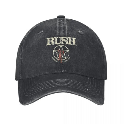 Rush Band Unisex Baseball Cap, Washed Cotton, Tattoo Design, Sports Style
