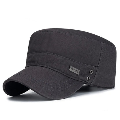 Breathable Cotton Flat Top Baseball Cap For Men Outdoor