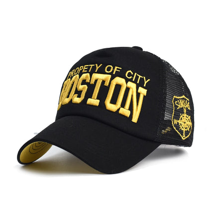 Summer Men Mesh Baseball Cap Outdoor Sport Letter Snapback Hat