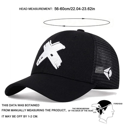 Summer Men Mesh Baseball Cap Outdoor Sport X Letter for Women