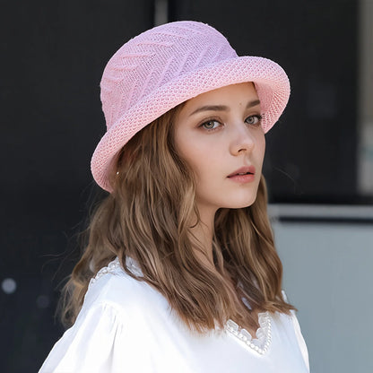 Women Summer Sun Hat Flower Bucket Hats