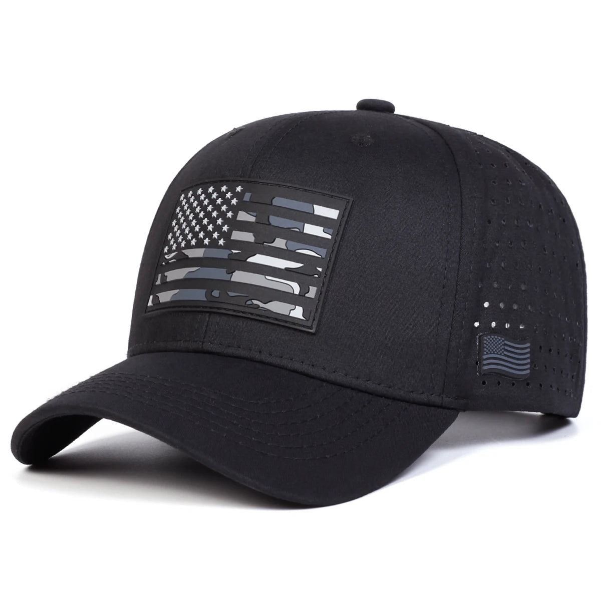 Unisex American Flag Embroidery Baseball Net Caps Outdoor Adjustable Casual Hats Sunscreen Hat Sports Cap