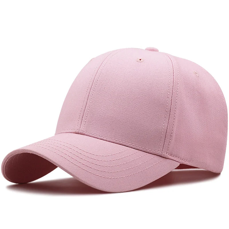 Adult Hard Cotton Big Size Baseball Hat Woman Solid Color Sun Cap Hiphop Man