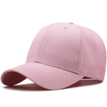 Adult Hard Cotton Big Size Baseball Hat Woman Solid Color Sun Cap Hiphop Man