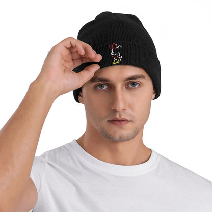 Minnie Mouse Mickey Knitted Caps For Women Men Beanie Winter Hats