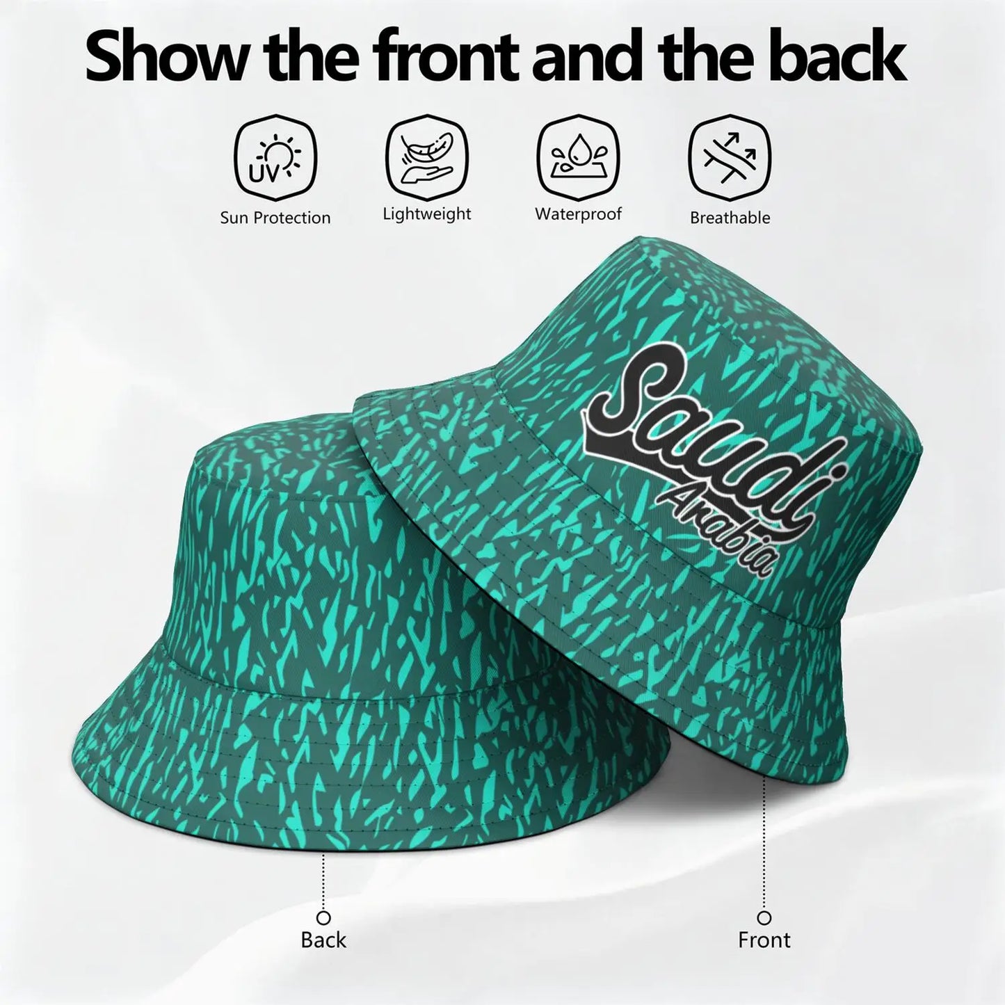 Saudi Arabia Fisherman Hats Bucket Cap Country Travel