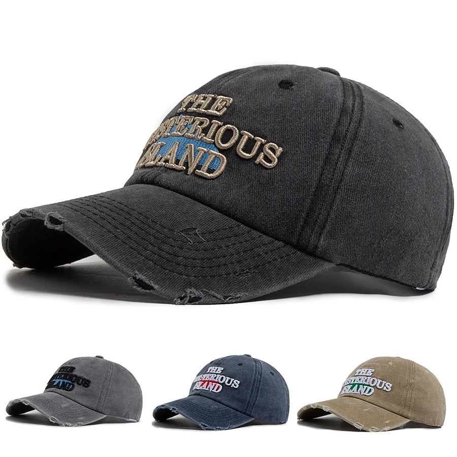 The Mysterious Island Letter Baseball Cap For Men