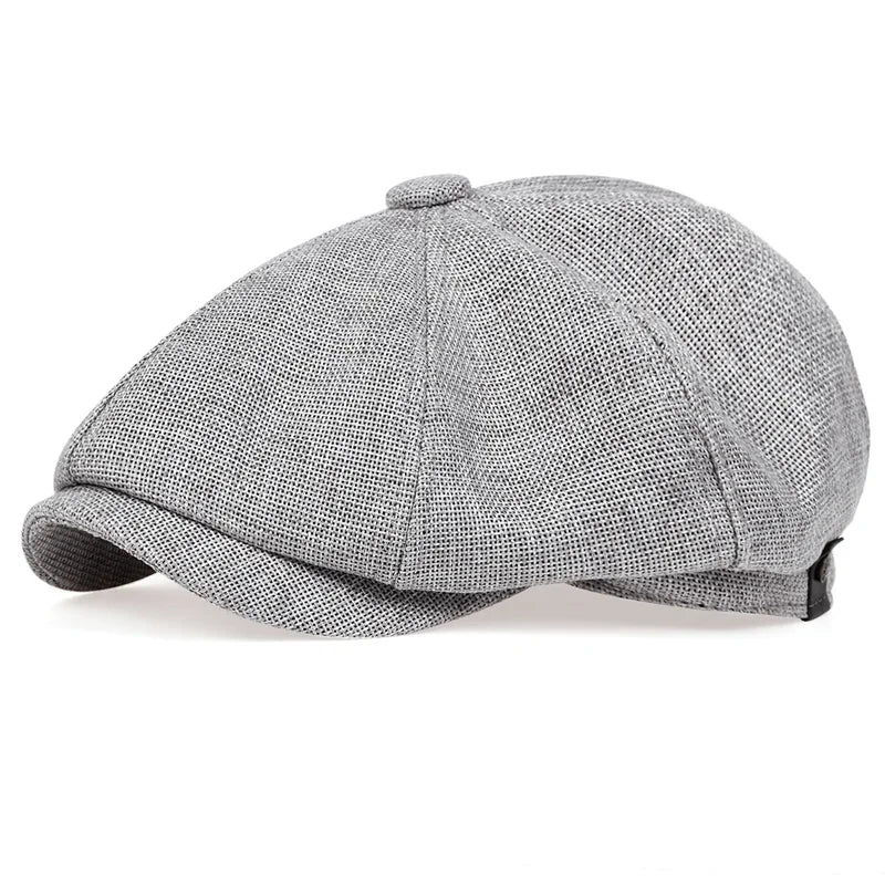 New Men Casual Newsboy Hat Spring Summer Thin Retro Beret Hat