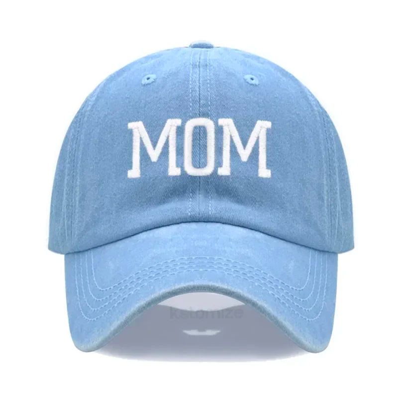 DAD MOM Embroidery Pure Cotton Baseball Cap Fashion Sport Golf Caps Sun Hat