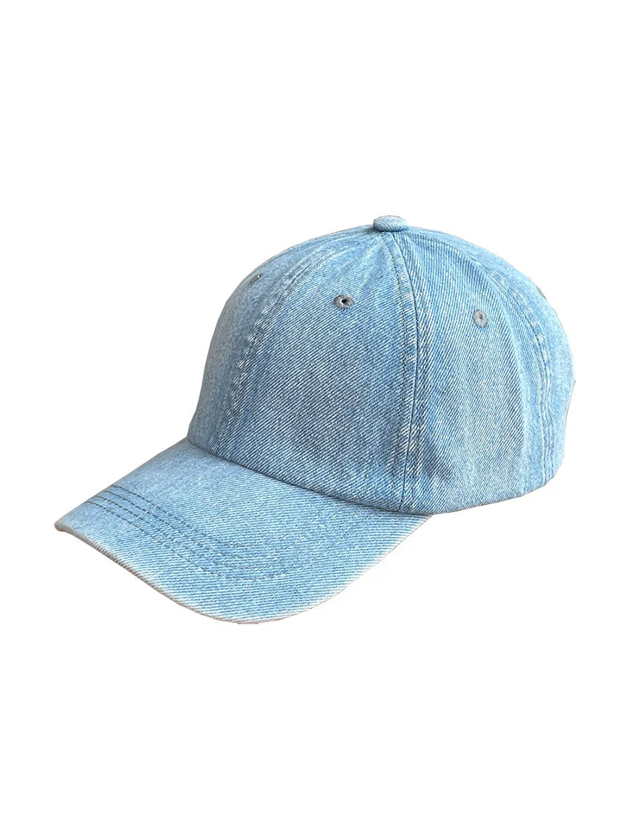 Vintage Washed Denim Baseball Cap - Men's Sports Sun Hat