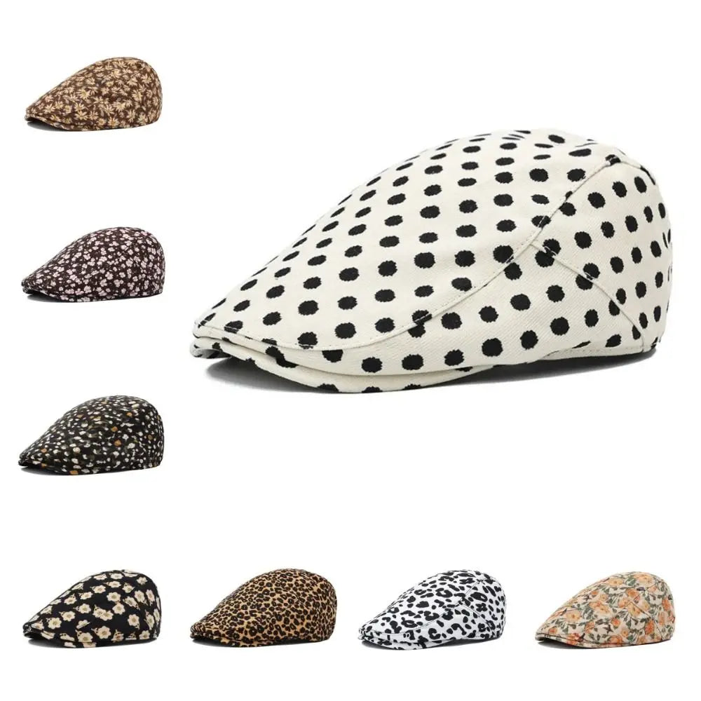 Fashion Retro Floral Beret Hat Fishing Casual Outdoor