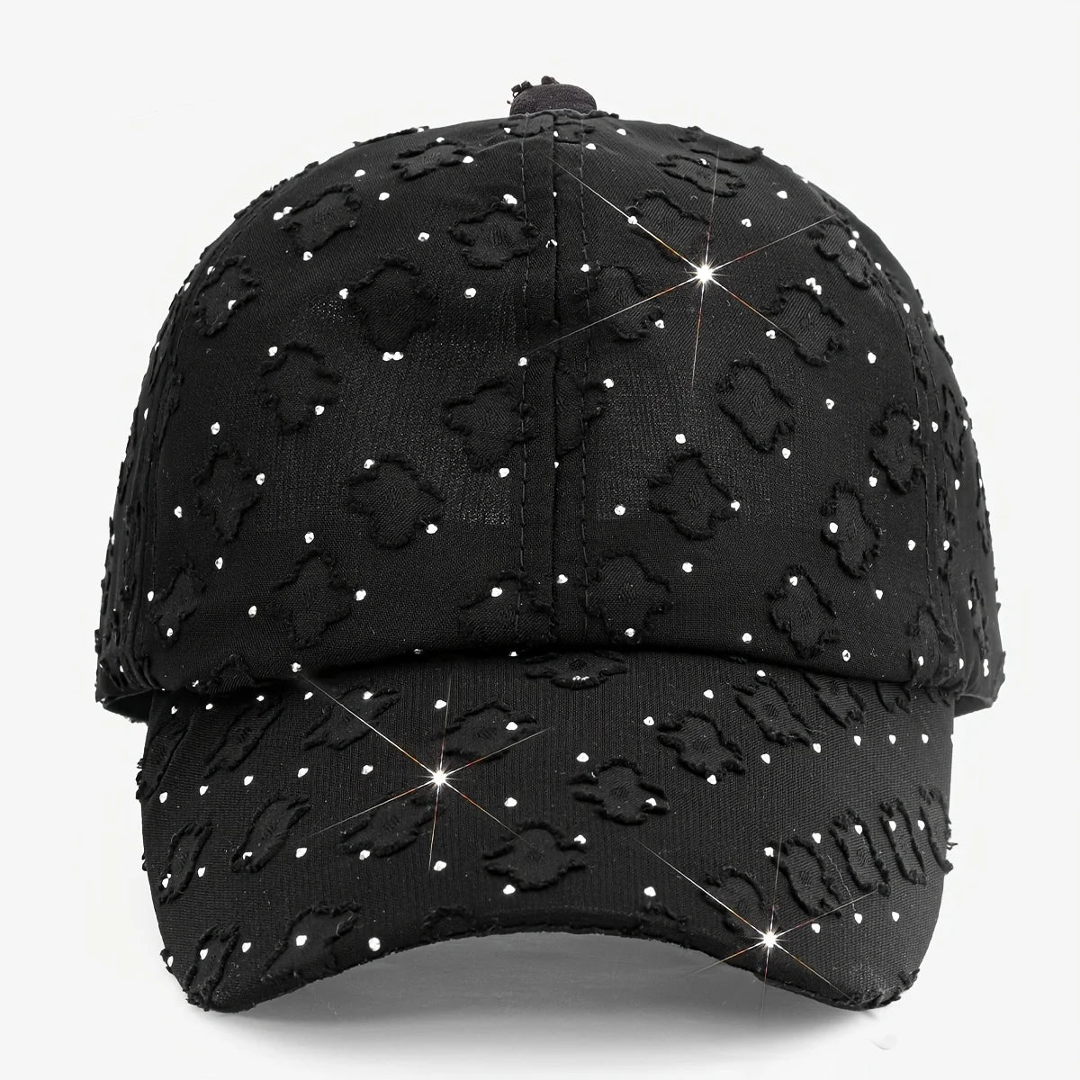 Women's Glittery Rhinestone-Embellished Baseball Cap