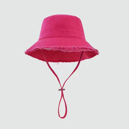 Women's Drawstring Trim Bucket Hat